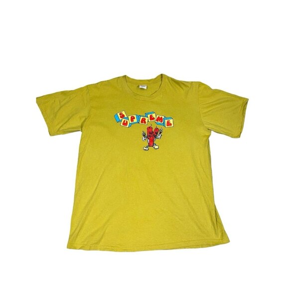 Supreme Other - SUPREME Men's Large Dynamite Acid Yellow Acid Yellow T-Shirt Streetwear SS19